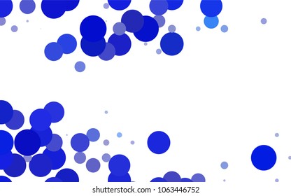 Dark Blue, Green vector abstract pattern with circles. Geometry template for your business design. Background with colored spheres.