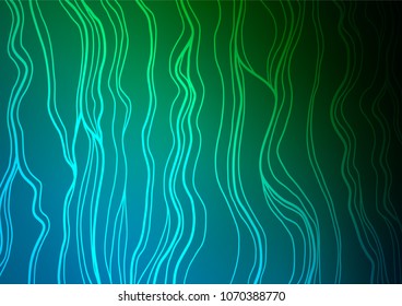 Dark Blue, Green vector abstract doodle background. Brand-new colored illustration in blurry style with doodles. The pattern can be used for heads of websites and designs.