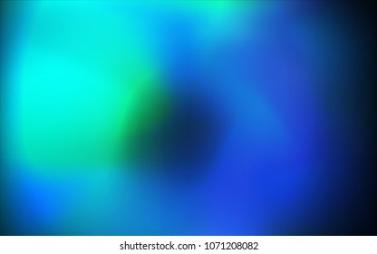 Dark Blue, Green vector abstract blurred background. A completely new color illustration in a vague style. A completely new design for your business.