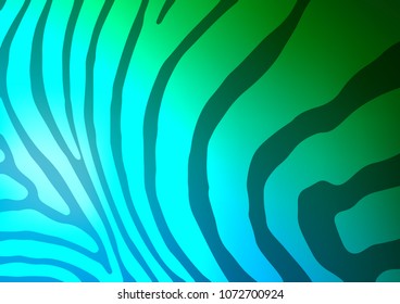Dark Blue, Green vector abstract doodle template. Modern geometrical abstract illustration with doodles. Hand painted design for web, leaflet, textile.