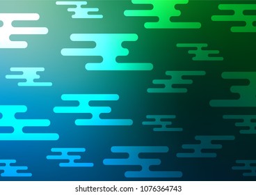 Dark Blue, Green vector abstract doodle background. Decorative shining illustration with doodles on abstract template. A completely new template for your business design.