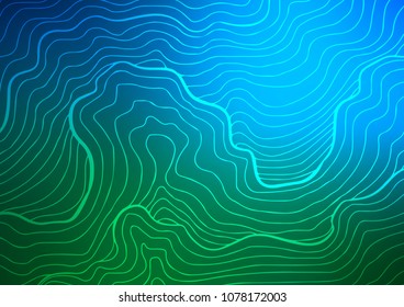 Dark Blue, Green vector abstract doodle pattern. An elegant bright illustration with lines in Natural style. Hand painted design for web, leaflet, textile.