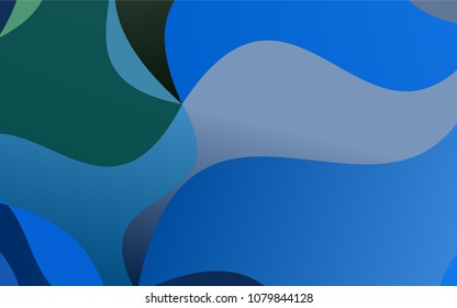 Dark Blue, Green vector abstract cambered template. Shining illustration, which consist of blurred lines. The completely new template can be used for your brand book.