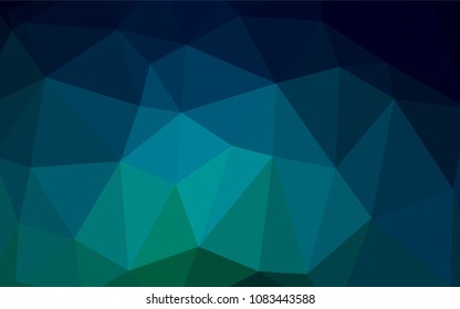 Dark Blue, Green vector abstract mosaic pattern. Modern geometrical abstract illustration with gradient. Textured pattern can be used for background.