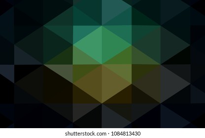 Dark Blue, Green vector abstract mosaic backdrop. Colorful illustration in abstract style with gradient. Textured pattern can be used for background.