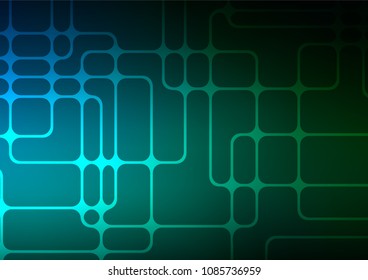 Dark Blue, Green vector abstract doodle texture. Blurred decorative design in Indian style with Zen tangles. A completely new template for your business design.