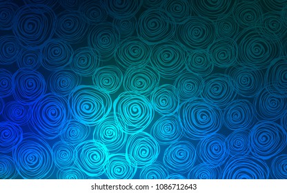 Dark Blue, Green vector abstract doodle wallpaper. Decorative shining illustration with doodles on abstract template. Hand painted design for web, leaflet, textile.