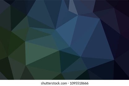 Dark Blue, Green vector abstract polygonal pattern. Colorful illustration in abstract style with gradient. Brand-new style for your business design.
