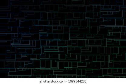 Dark Blue, Green vector abstract textured polygonal background. Blurry rectangular design. The pattern with repeating rectangles can be used for background.