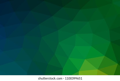 Dark Blue, Green vector abstract polygonal abstract polygonal. A vague abstract illustration with gradient. The template can be used as a background for cell phones.