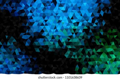 Dark Blue, Green vector abstract mosaic pattern. Colorful abstract illustration with gradient. A completely new template for your business design.