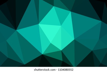 Dark Blue, Green vector abstract polygonal template. A completely new color illustration in a polygonal style. Brand new style for your business design.