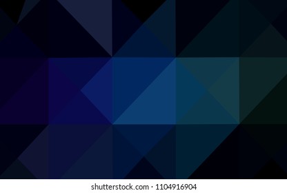 Dark Blue, Green vector abstract polygonal template. Colorful illustration in polygonal style with gradient. A new texture for your design.