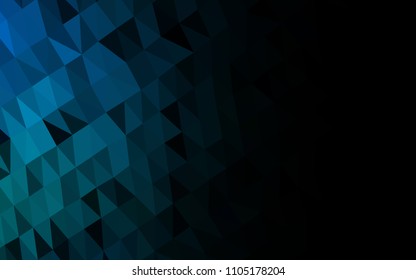 Dark Blue, Green vector abstract polygonal texture. Glitter abstract illustration with an elegant design. The completely new template can be used for your brand book.