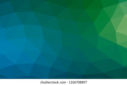 Dark Blue, Green vector abstract polygonal abstract polygonal. Shining illustration, which consist of triangles. Brand new design for your business.