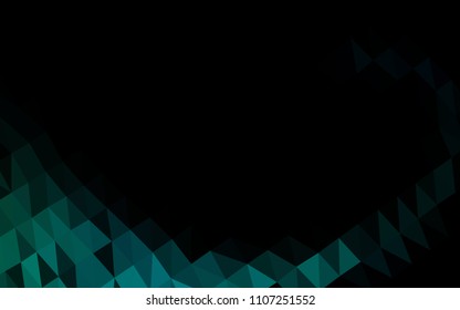 Dark Blue, Green vector abstract polygonal cover. Modern geometrical abstract illustration with gradient. The template can be used as a background for cell phones.