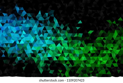 Dark Blue, Green vector abstract mosaic pattern. Brand new colored illustration in blurry style with gradient. The textured pattern can be used for background.