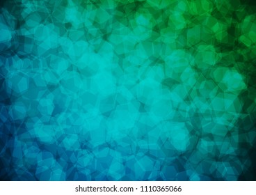 Dark Blue, Green vector abstract polygonal background. Creative illustration in halftone style with gradient. Brand new style for your business design.