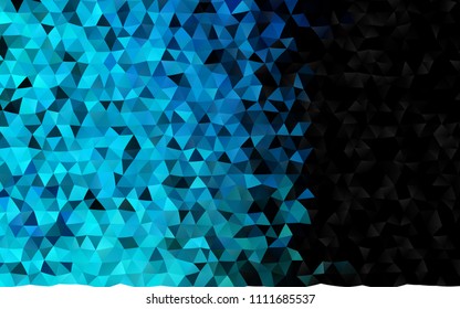 Dark Blue, Green vector abstract mosaic template. Colorful abstract illustration with gradient. Brand new design for your business.
