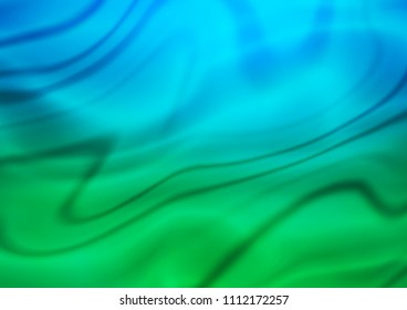 Dark Blue, Green vector abstract blurred template. An elegant bright illustration with gradient. Brand new style for your business design.