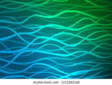 Dark Blue, Green vector abstract doodle background. Shining colored illustration with doodles in Zen tangle style. A completely new template for your business design.
