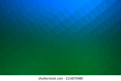 Dark Blue, Green vector abstract mosaic background. Shining colored illustration in a Brand new style. The completely new template can be used for your brand book.