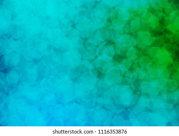 Dark Blue, Green vector abstract mosaic pattern. Glitter abstract illustration with an elegant design. The elegant pattern can be used as part of a brand book.