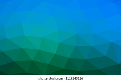 Dark Blue, Green vector abstract mosaic abstract mosaic. Colorful illustration in abstract style with gradient. A completely new design for your business.