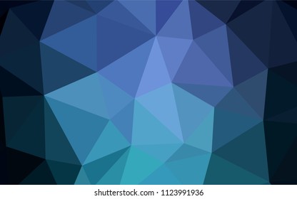 Dark Blue, Green vector abstract polygonal pattern. Polygonal abstract illustration with gradient. Completely new template for your banner.