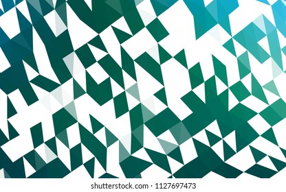 Dark Blue, Green vector abstract polygonal cover. Triangular geometric sample with gradient.  The template can be used as a background for cell phones.