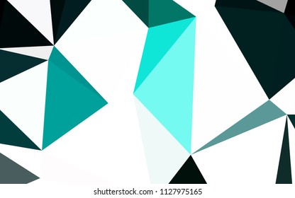 Dark Blue, Green vector abstract polygonal pattern. Elegant bright polygonal illustration with gradient. A new texture for your web site.