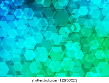 Dark Blue, Green vector abstract mosaic template. Colorful illustration in abstract style with gradient. A completely new template for your business design.