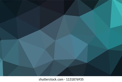Dark Blue, Green vector abstract polygonal pattern. Modern abstract illustration with triangles. Completely new template for your banner.