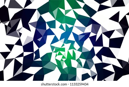 Dark Blue, Green vector abstract polygonal background. Polygonal abstract illustration with gradient. Textured pattern for your backgrounds.