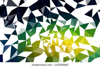 Dark Blue, Green vector abstract mosaic backdrop. Colorful illustration in abstract style with triangles. A completely new design for your leaflet.