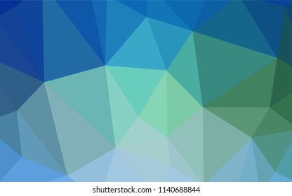Dark Blue, Green vector abstract mosaic background. Modern abstract illustration with triangles. Textured pattern for your backgrounds.