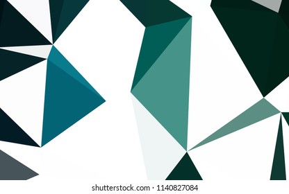 Dark Blue, Green vector abstract mosaic background. Colorful illustration in abstract style with triangles. Completely new template for your banner.