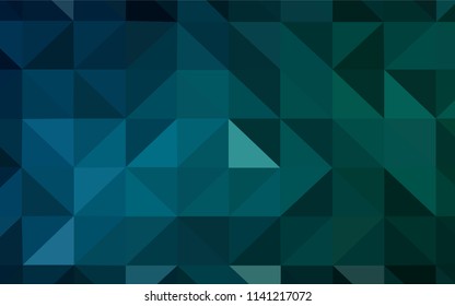 Dark Blue, Green vector abstract polygonal template. Elegant bright polygonal illustration with gradient. Polygonal design for your web site.