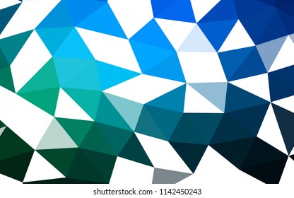 Dark Blue, Green vector abstract polygonal abstract polygonal. A completely new color illustration in a vague style. Brand new style for your business design.