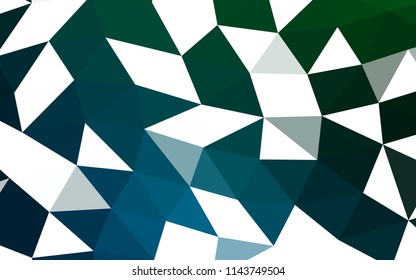Dark Blue, Green vector abstract polygonal abstract polygonal. A sample with polygonal shapes. Brand new style for your business design.