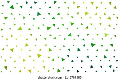 Dark Blue, Green vector abstract colorful background, which consist of triangles. Pattern with colored triangles on white background.