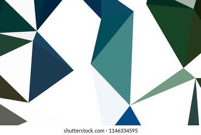 Dark Blue, Green vector abstract polygonal pattern. Creative geometric illustration in Origami style with gradient. A new texture for your web site.