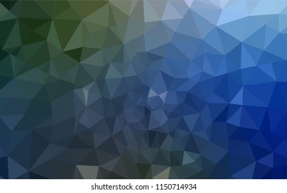 Dark Blue, Green vector abstract mosaic backdrop. Modern abstract illustration with triangles. Completely new template for your banner.