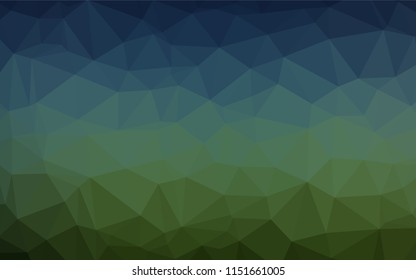 Dark Blue, Green vector abstract mosaic pattern. Glitter abstract illustration with an elegant design. The template can be used as a background for cell phones.