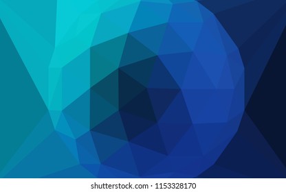 Dark Blue, Green vector abstract polygonal template with a gem in a centre. Modern abstract illustration with triangles. Textured pattern for your backgrounds.