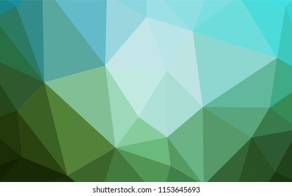Dark Blue, Green vector abstract mosaic backdrop. Colorful abstract illustration with triangles. Textured pattern for your backgrounds.