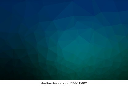Dark Blue, Green vector abstract mosaic pattern. Creative illustration in halftone style with gradient. The textured pattern can be used for background.