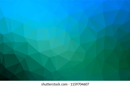 Dark Blue, Green vector abstract mosaic pattern. Colorful abstract illustration with gradient. The template can be used as a background for cell phones.