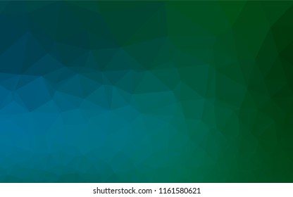Dark Blue, Green vector abstract mosaic backdrop. An elegant bright illustration with gradient. The polygonal design can be used for your web site.