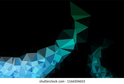 Dark Blue, Green vector abstract mosaic pattern. A sample with polygonal shapes. A completely new design for your business.